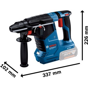 Bosch Professional Akku-Bohrhammer GBH 18V-24 C mit Akku und L-Boxx, blau/schwarz.
