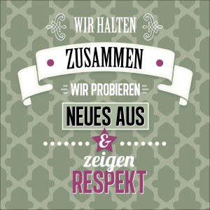 Pro-Art Glasbild Veränderung 30x30cm mit Motiv "Wir halten zusammen".