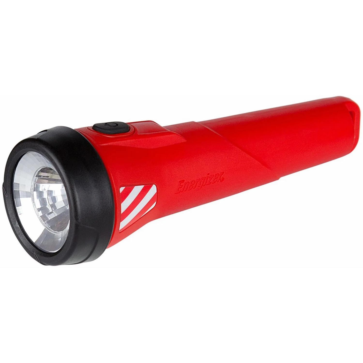 Rote Energizer Waterproof Taschenlampe mit Batterien, wasserdicht und robust.