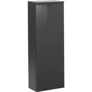Fackelmann Bad-Hochschrank Luna, anthrazit matt, 30,5 cm breit. Badezimmerschrank für Badutensilien.