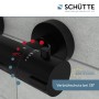 Schütte Thermostat Badewannenarmatur London, schwarz matt, mit Temperaturanzeige und Verbrühschutz.