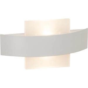 Weiße LED-Wandleuchte Solution, 26 cm, für Innenräume mit warmweißem Licht.