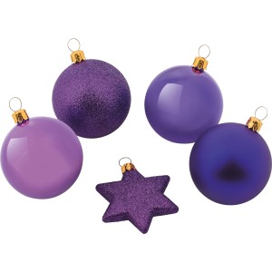 Weihnachtskugel-Set 50-teilig Lila