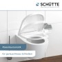 Schütte WC-Sitz D-Form mit Absenkautomatik und Schnellverschluss, Weiß.