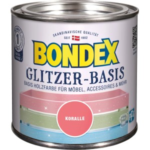 Dose Bondex Glitzer-Basis Koralle, seidenmatte Effektfarbe für Möbel und Wände.
