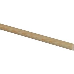 Halbrundstab aus Fichte/Kiefer, 10x20x2400 mm, astrein, für Bastelarbeiten und Innenausbau.