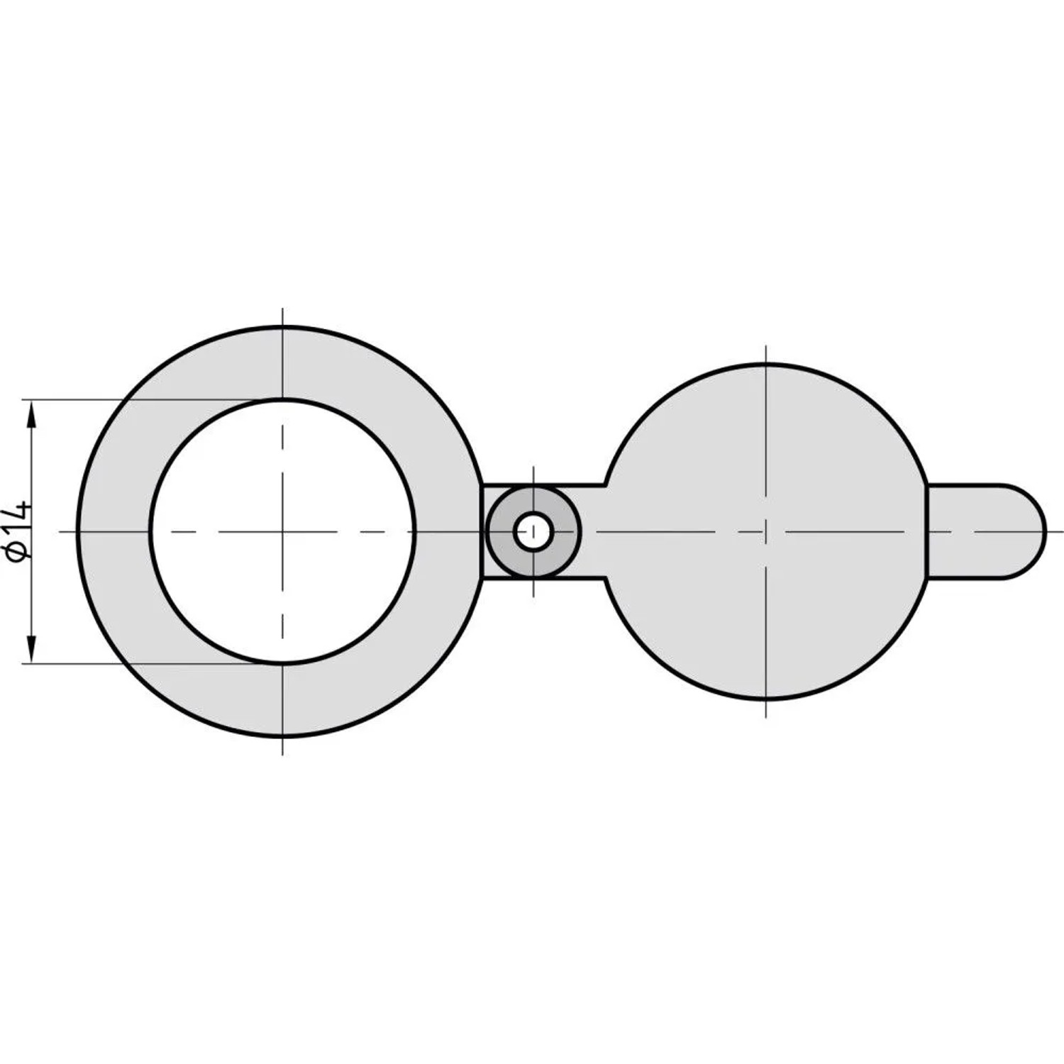 Basi Sichtschutzblende für Türspion, Messing verchromt, schwenkbar, mit 14mm Innendurchmesser.