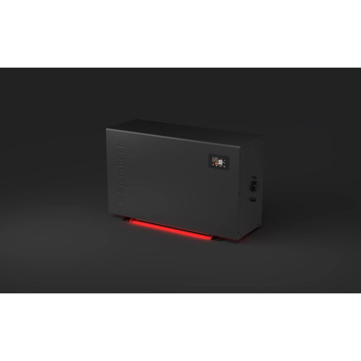 Steinbach Silent 5 Pool Wärmepumpe, max. 25.000 l, mit Touch-Steuerung und roter LED-Beleuchtung.