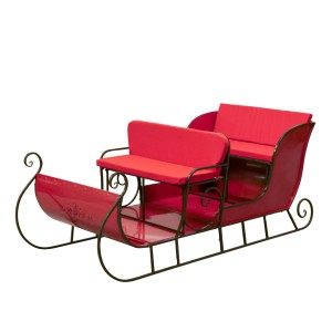 Boltze Deko-Aufsteller Trineo 89 cm x 102 cm x 220 cm Rot