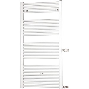 Weißer Ximax Badheizkörper Hektor, 1616x600 mm, mit horizontalen Heizrohren. Ideal als Handtuchwärmer.