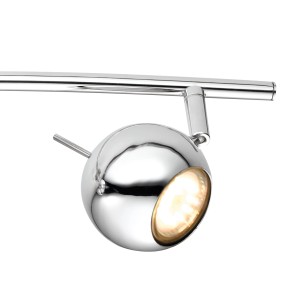 Chromfarbiger LED Spot Scordia, 2-flammig mit GU10 Leuchtmittel für Deckenmontage.