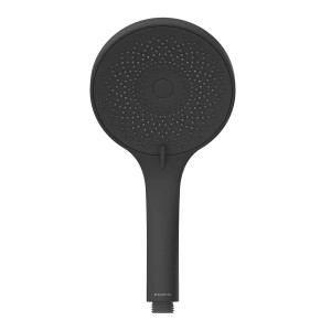 Schütte Handbrause Capri, schwarz matt, mit Antikalk-Noppen und 3 Strahlarten.