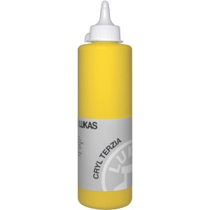 Lukas Cryl Terzia Acrylfarbe, Kadmiumgelb hell (imit.), 500ml Flasche.