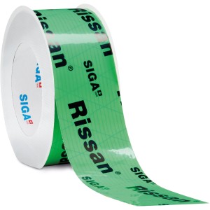 Siga Rissan 60 Klebeband, 60mm x 25m, grün-transparent, für luftdichte Anschlüsse im Dämmstoffbereich.