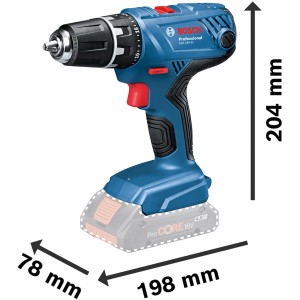 Bosch Professional Akku-Bohrschrauber GSR 18V-21 mit Akkus und L-Case, blau.