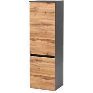 Held Möbel Midischrank Salerno, 40 cm, Wotaneiche/Graphitgrau, Bad-Hängeschrank