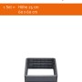 Garantia Hochbeet Ergo Quadro S Stone, Kunststoff-Hochbeet System, 60x60x25 cm.