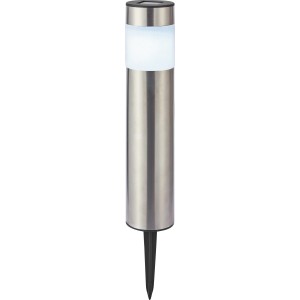 Solar-Wegeleuchte LED, Edelstahl/Kunststoff, 6x6x40,5cm, 4er Set. Gartenbeleuchtung ohne Stromkosten.