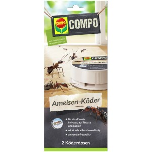 Compo Ameisen-Köder N, 2 Dosen zur Bekämpfung von Ameisen im Haus und Garten.
