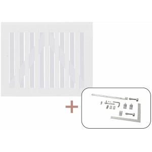 Plus Holz Einzeltor Nagano Nadelholz Weiß 100 cm x 80 cm