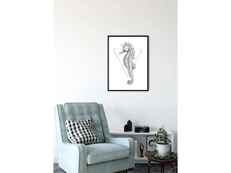 Komar Wandbild Sea Horse White 30 x 40 cm kaufen bei OBI