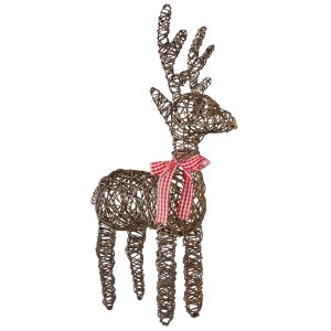 Rentier aus Rattan Dunkelbraun Klein