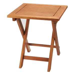 Quadratischer Klapptisch Greenville Marrone, 40x40 cm, aus Holz für den Garten.