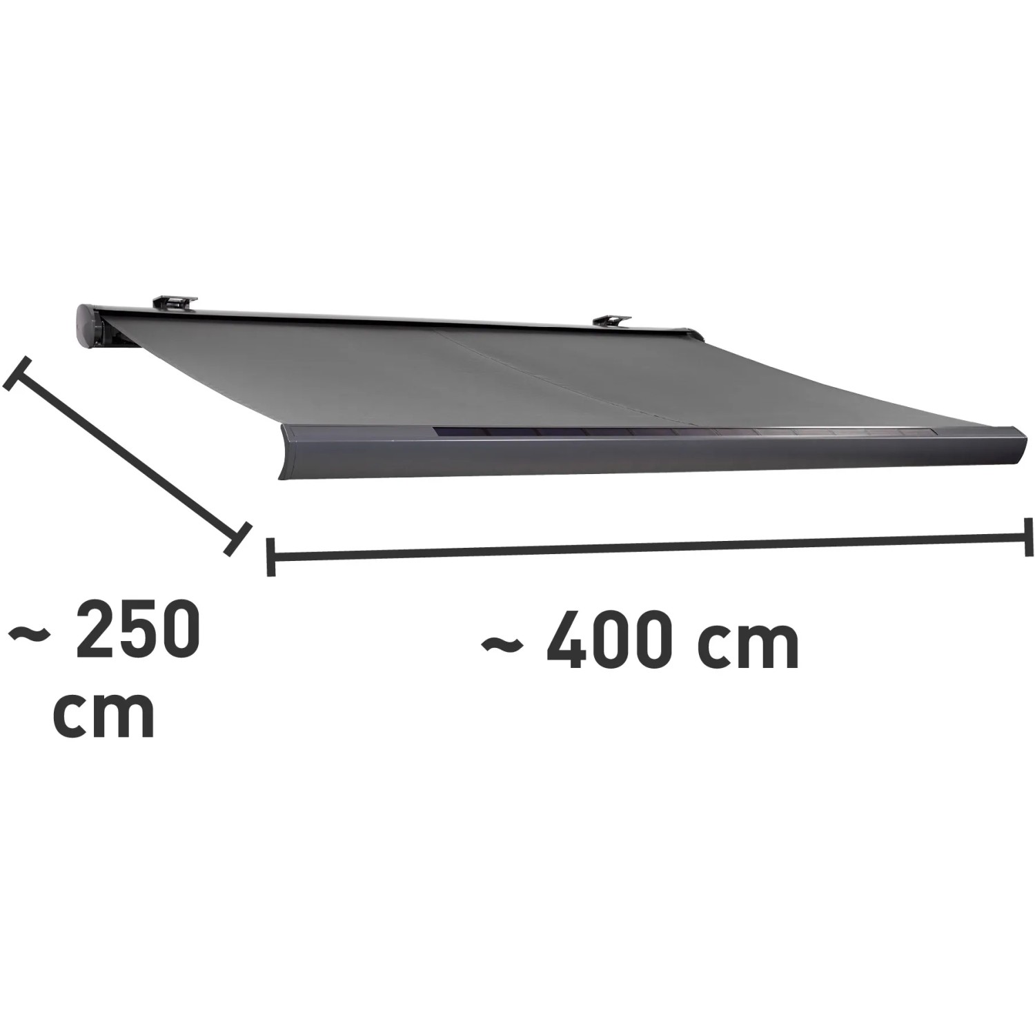 Kassettenmarkise Maraca 4x2,5m Anthrazit Solarbetrieb kaufen bei OBI
