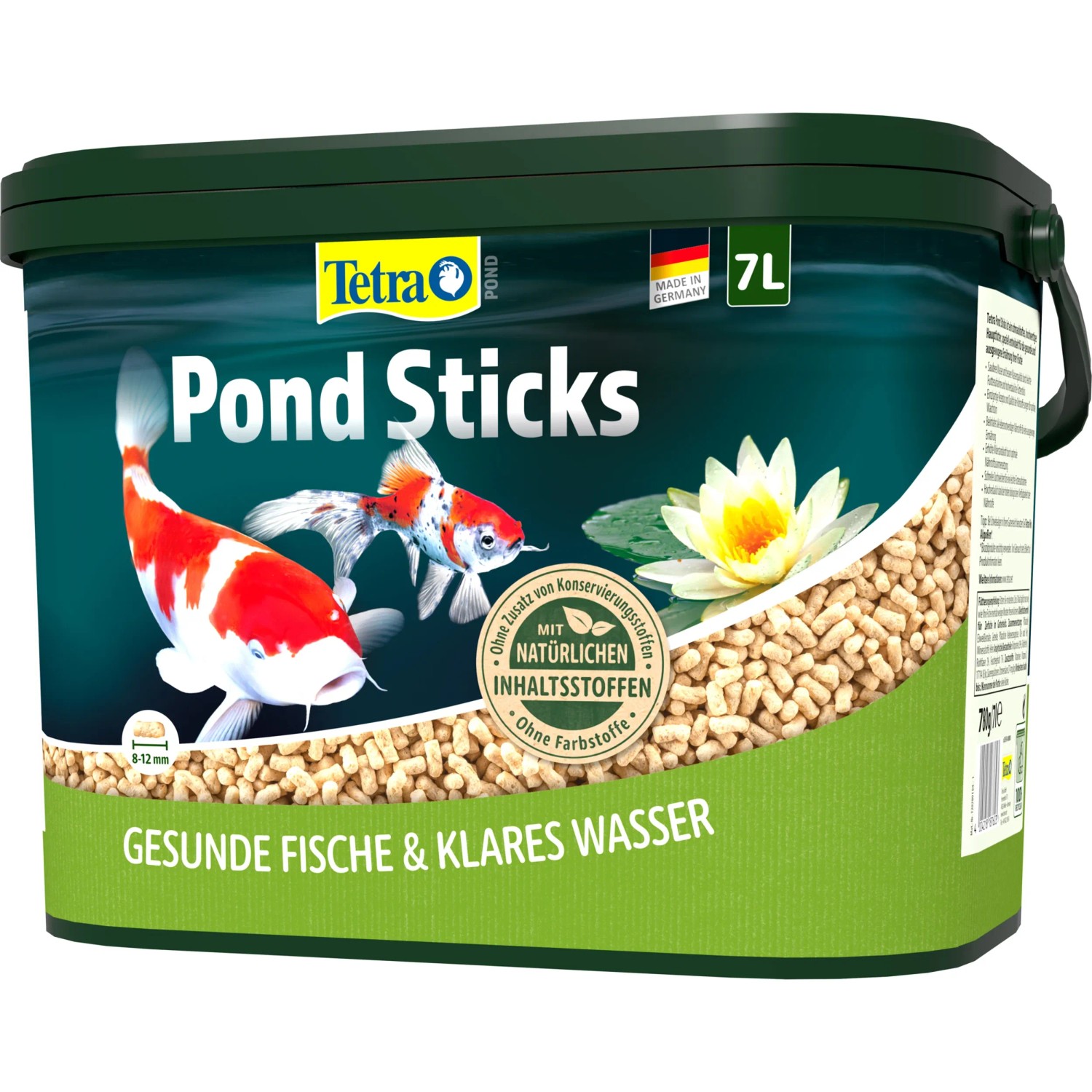 Tetra Pond Fischfutter Sticks 7 l: Hauptfutter für gesunde Teichfische und klares Wasser.