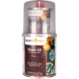 CreativEpoxy Resin 20 Epoxidharz, 0,85 kg, für kreative Gießprojekte und Oberflächenbeschichtungen.