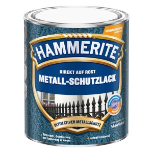 Dunkelblauer Hammerite Metall-Schutzlack mit Hammerschlag-Effekt, 250ml Dose.