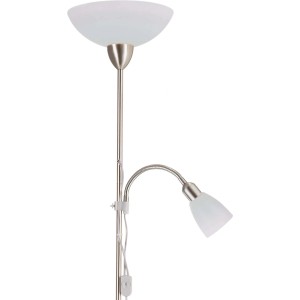 Deckenfluter Pienza mit Leseleuchte Weiß