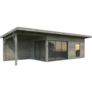 Palmako Gartenhaus Andrea Slide Plus Grau Tauchgrundiert 898 cm x 300 cm FSC®