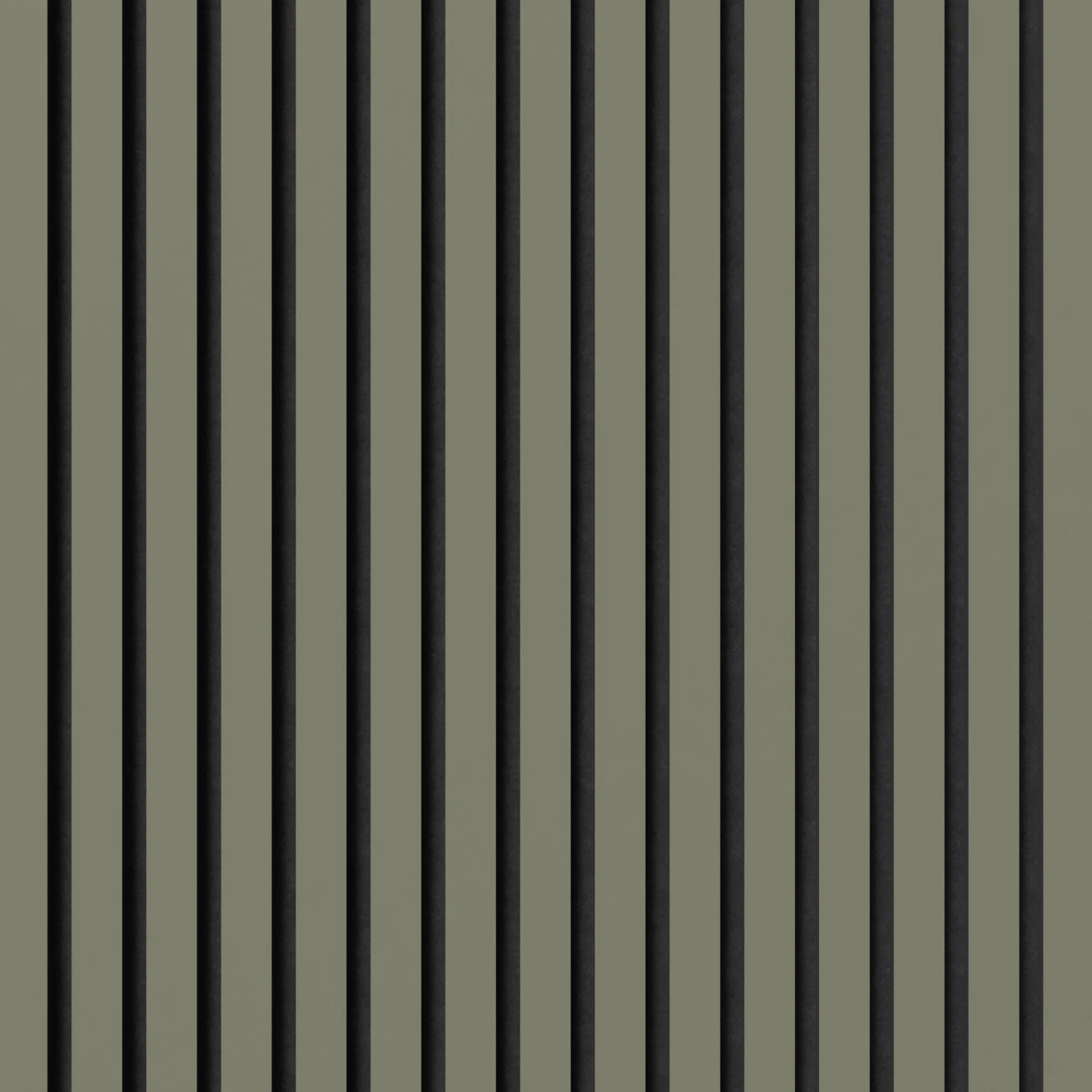 Akustikpaneel Lino Olive, MDF-Leisten auf schwarzem Filz, 60x120 cm, 2 Stück