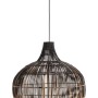 PR Home Martha Deckenleuchte, geflochten aus dunklem und hellem Rattan, skandinavisches Design, dekorative Hängelampe.