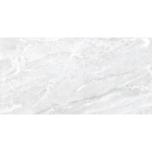 Bodenfliese Prisma Light Keramik Grey, 30x60 cm, mit Marmoroptik für Bad und Wohnbereich.