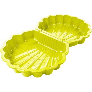 Gelbe SwingKing Sandmuschel, geöffnet. Ideal als Sandkasten oder Ballbox für Kinder.