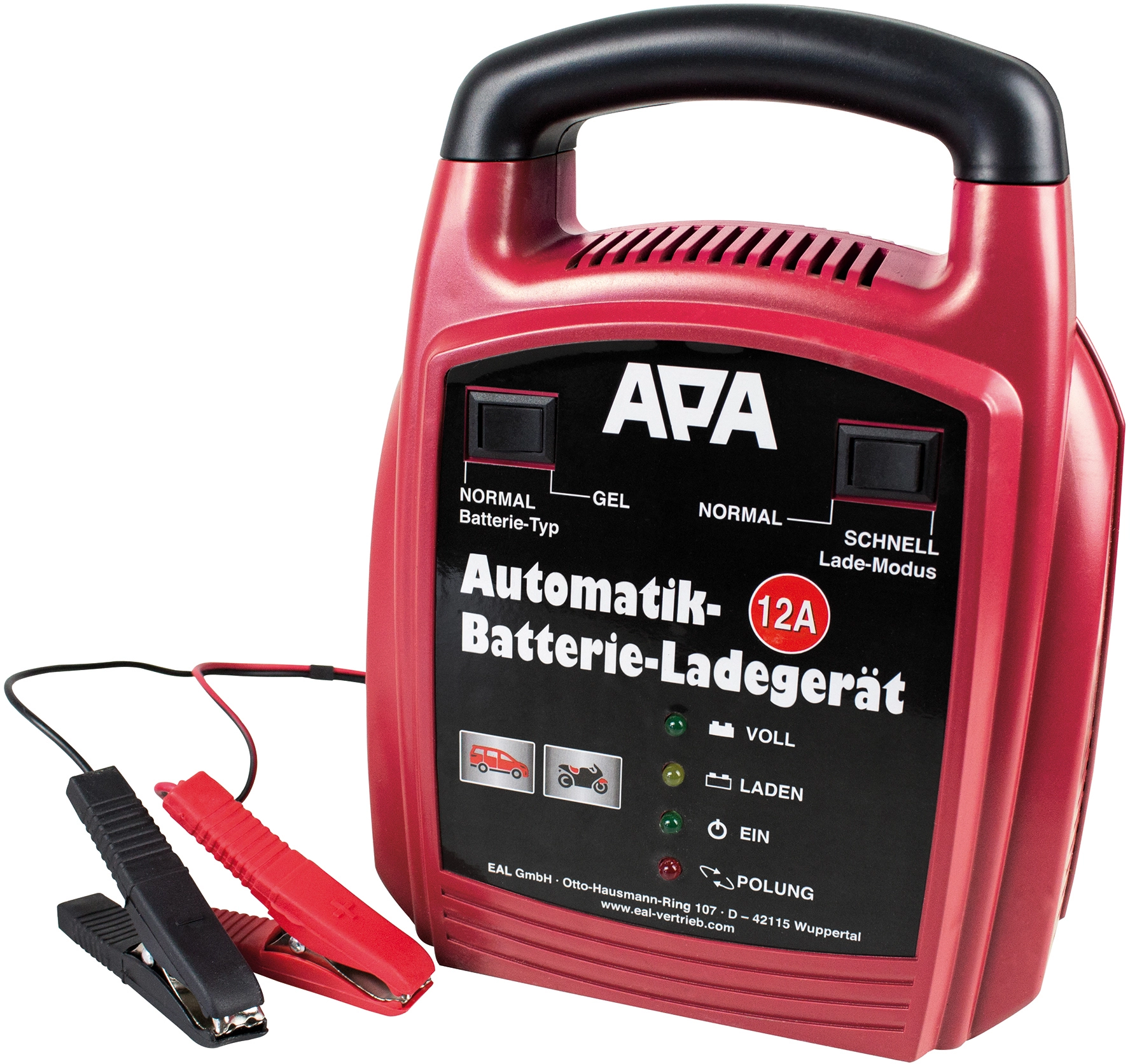 APA Batterie-Ladegerät mit Starthilfe (Ladestrom: 2 - 20 A
