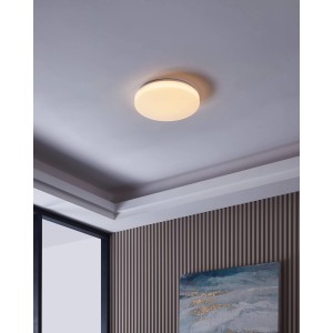 Weiße, runde Eglo LED-Deckenleuchte Totari-Z Connect.Z mit CCT-Funktion, Durchmesser 38 cm.