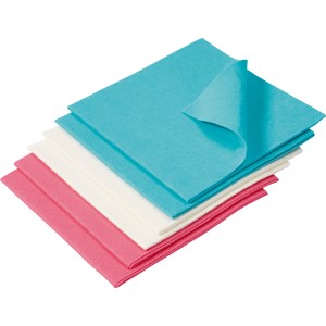 6 Vliestücher in Pink, Weiß und Türkis, Haushaltstücher für diverse Reinigungsarbeiten.