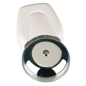 REV Türklingel Läutewerk in Chrom-Weiß, Detailansicht.