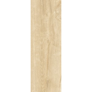 Matte Feinsteinzeug Bodenfliese in Holzoptik, 60x20 cm. Robust und ideal für Innenräume.