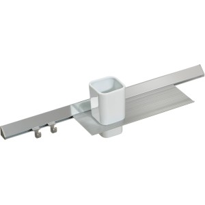 Pelipal Quickset 357 Spiegel-Funktionsleiste 50cm aus Aluminium mit Becher und Haken.