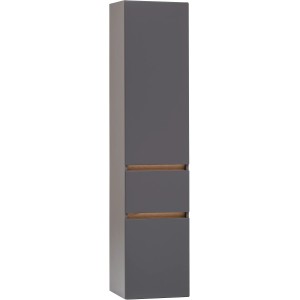 Moderner Held Möbel Bad-Hochschrank Trient in Grau-Wotaneiche Optik, 40 cm breit.