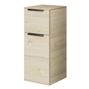 Pelipal Quantum Bad-Hängeschrank, Polar Pinie quer, 30cm mit Auszug und Drehtür.