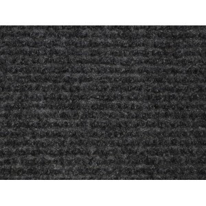 Anthrazitfarbener Rips Teppichboden als Meterware, strapazierfähig und vielseitig.