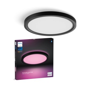 Philips Hue LED-Panel Tento White & Color Ambiance S Schwarz Ø 29,1 cm