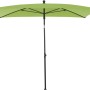 Grüner Siena Garden Marktschirm, 140x210 cm, mit Knickfunktion für optimale Schattenausrichtung.