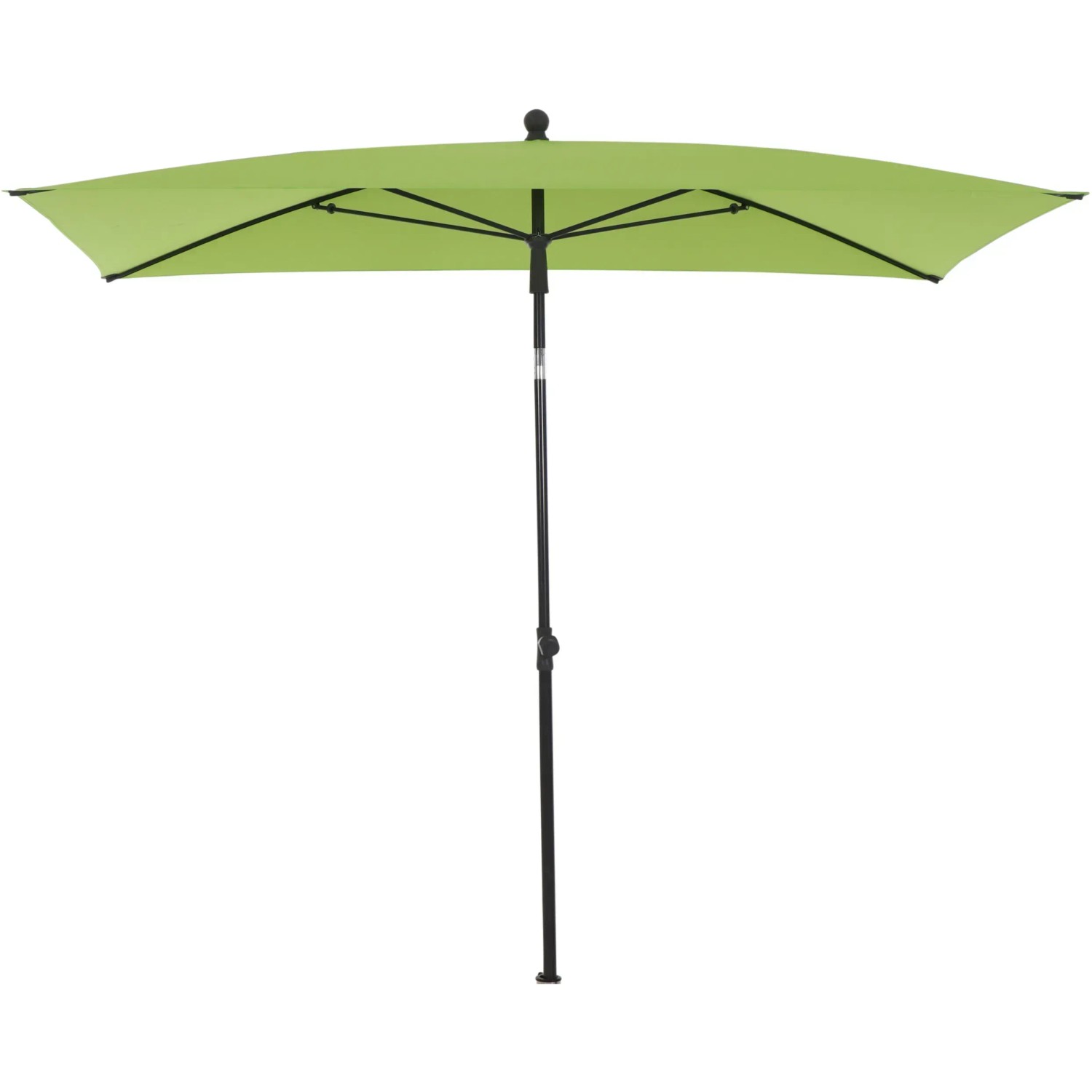 Grüner Siena Garden Marktschirm, 140x210 cm, mit Knickfunktion für optimale Schattenausrichtung.