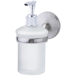 Fackelmann Seifenspender Fusion in Edelstahloptik zur Wandmontage.